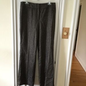 Ann Taylor Audrey Brown Herringbone Pants